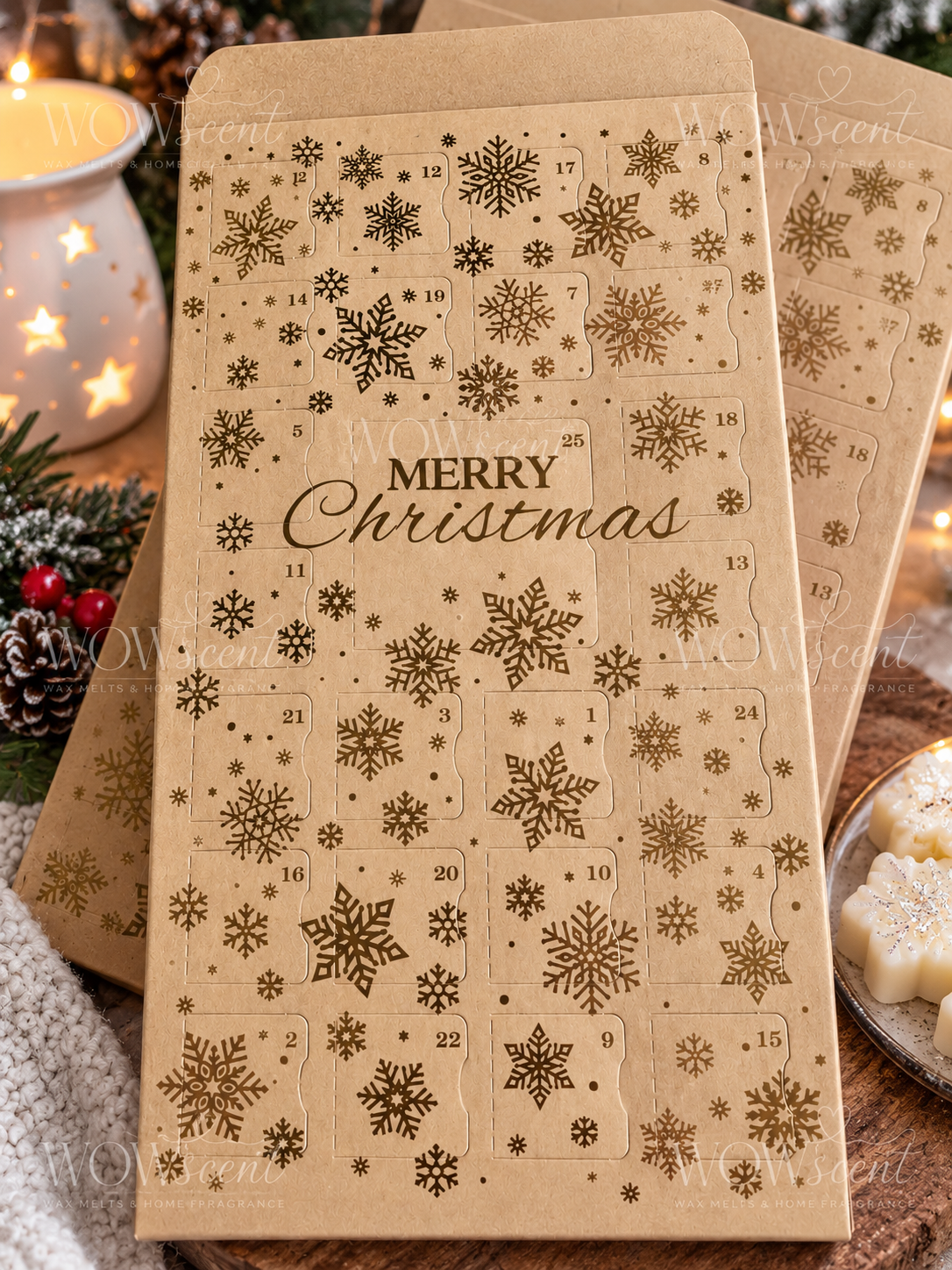 Christmas Wax Melt Advent Calendar โ 25 Mixed Fragrance Melts | WOWscent