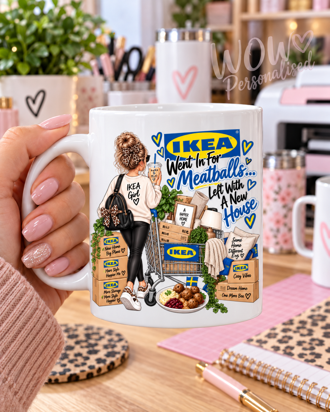 IKEA Shopping Lover Mug | Went In For Meatballs Left With A New House | Funny 11oz Mug