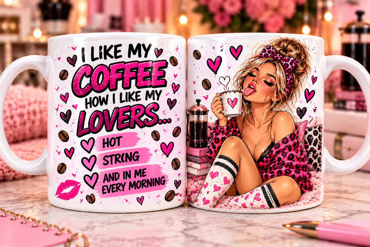 I Like My Coffee How I Like My Lovers | Funny Rude 11oz Mug | Cheeky Adult Humour Gift 18+