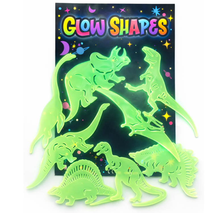 Dinosaur Glow In The Dark Shapes Set