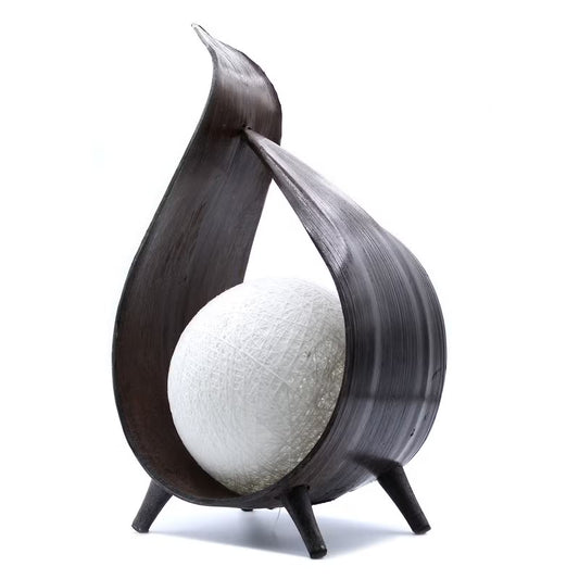 Natural Coconut Lamp - Chocolate Wrapover twist