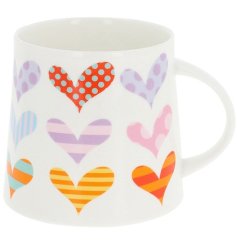 Hearts Fine Bone China Mug, 8.5cm
