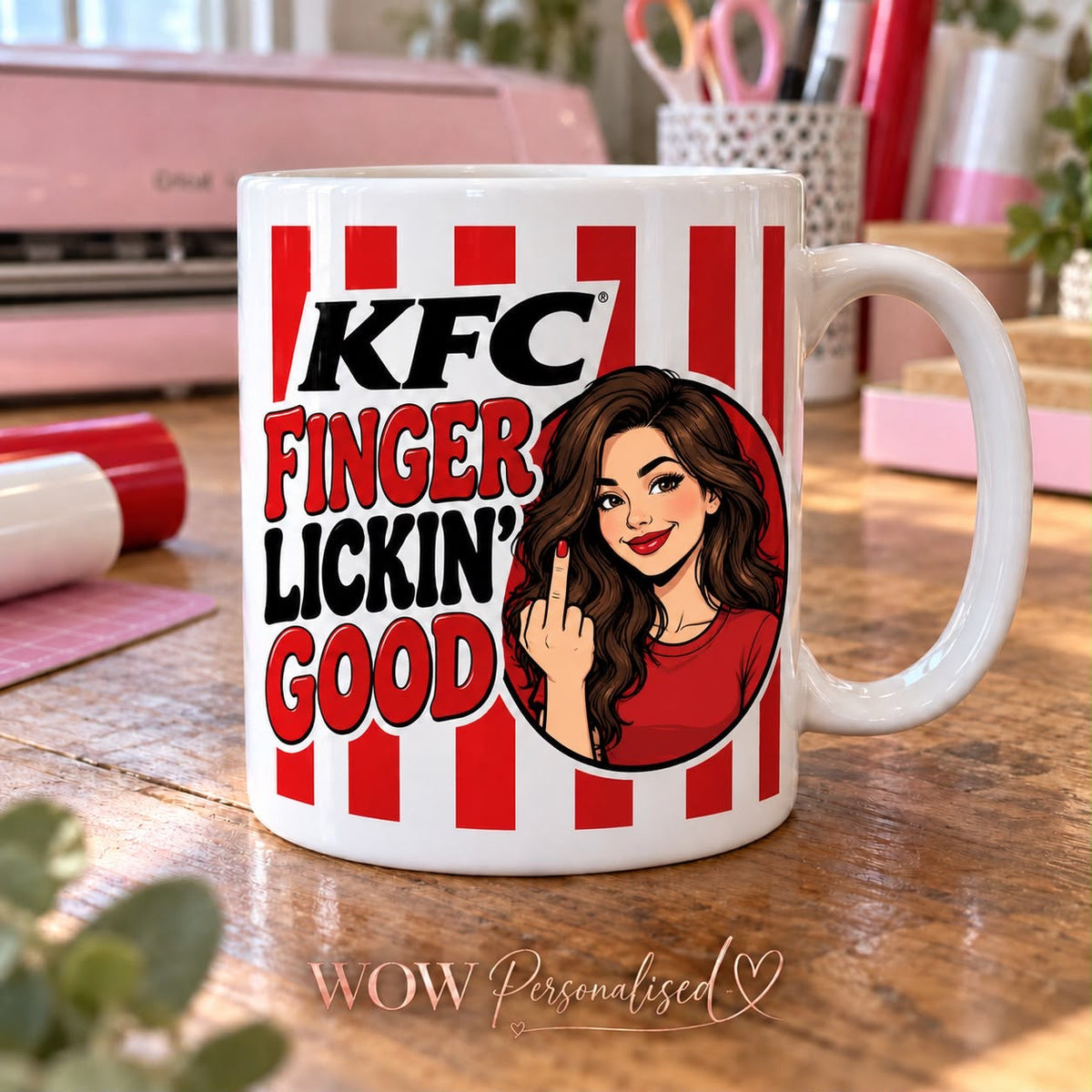 KFC Finger Lickin’ Good Funny Mug | Rude 11oz Novelty Mug | Adult Humour Gift