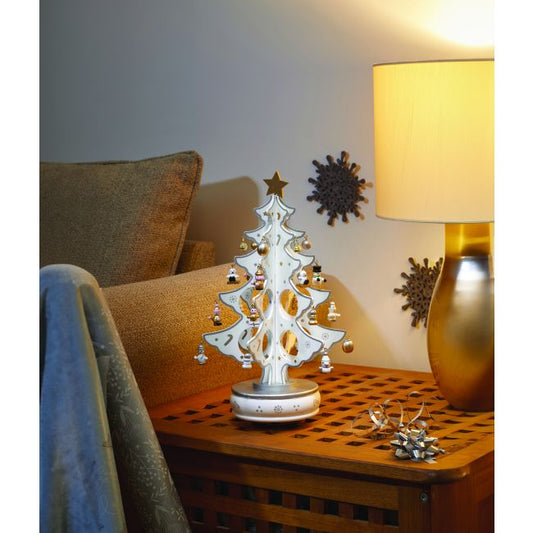 Musical Spinning Tree - Silver & White