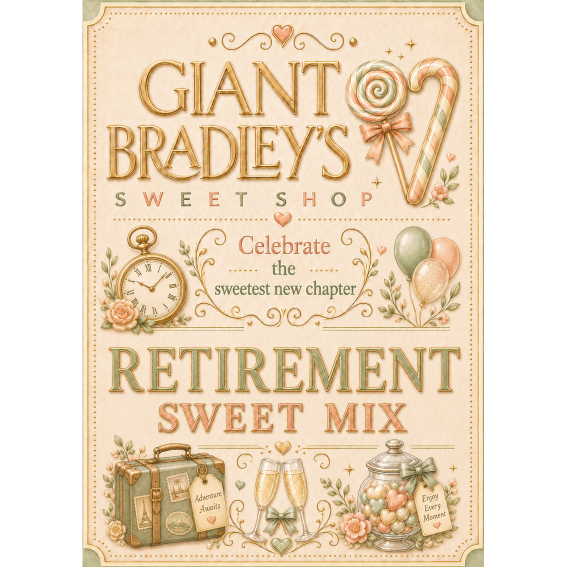Happy Retirement Sweets Pouch Perfect for Parties & Corporate Events