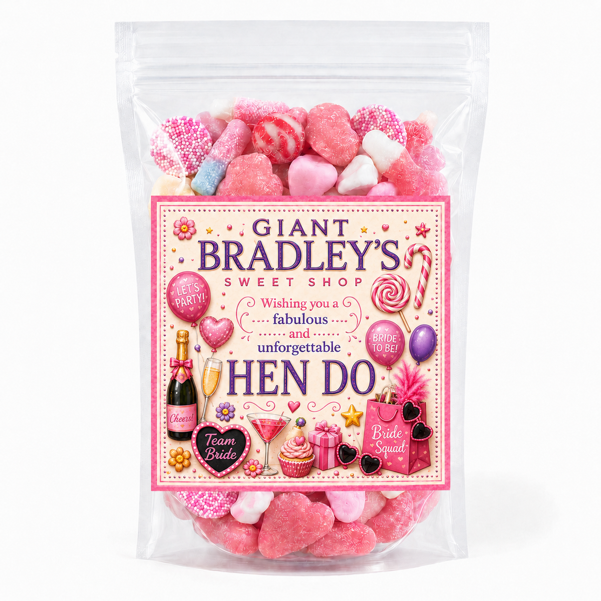 Hen Night Pink Sweet Party Pouch