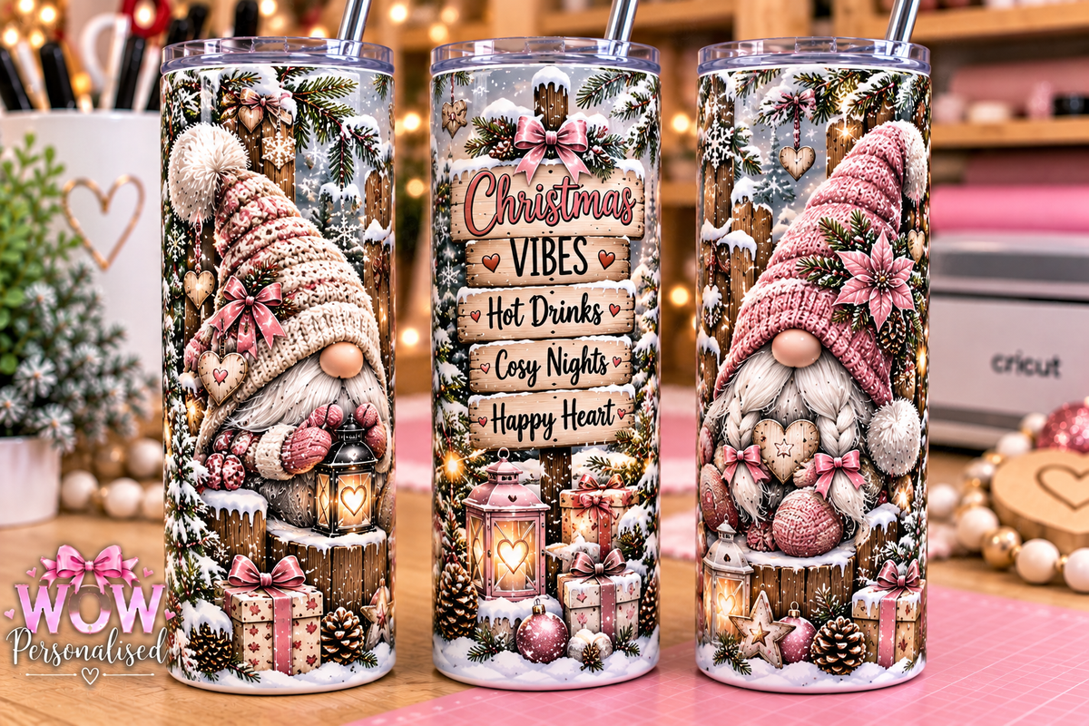 Christmas Gonk 20oz Skinny Tumbler | Gnome Christmas Cup