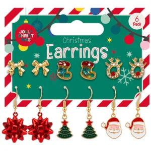 Jolly Christmas Earrings 6pk 🔍