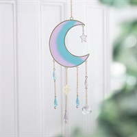 Iridescent Crescent Moon Suncatcher