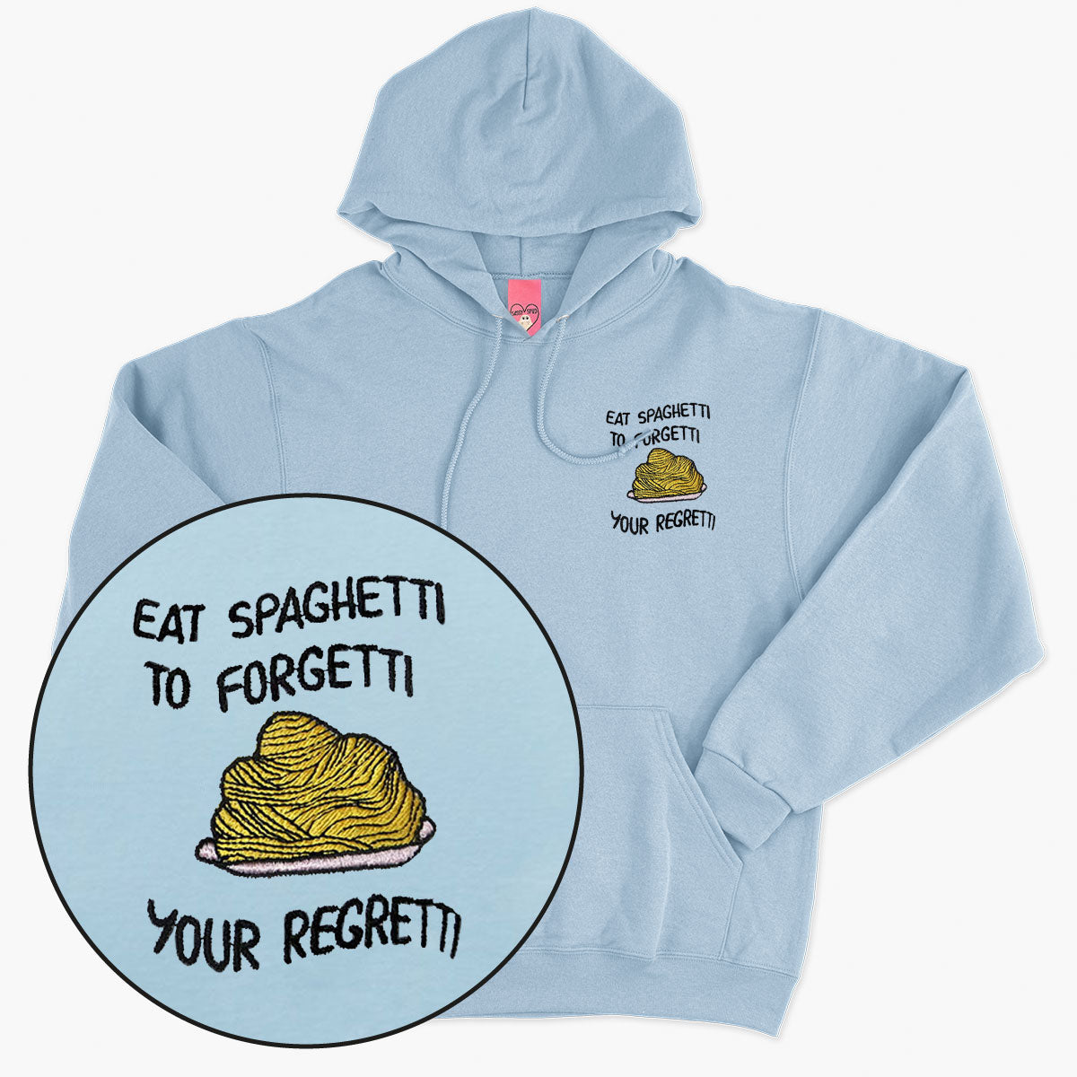 Eat Spaghetti Embroidered Hoodie (Unisex)