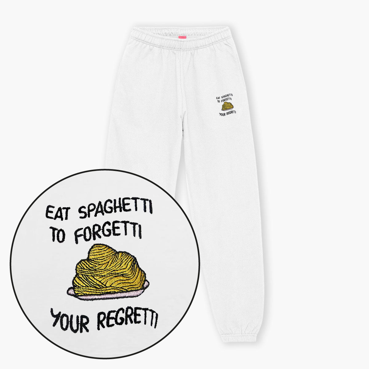 Eat Spaghetti Embroidered Joggers (Unisex)