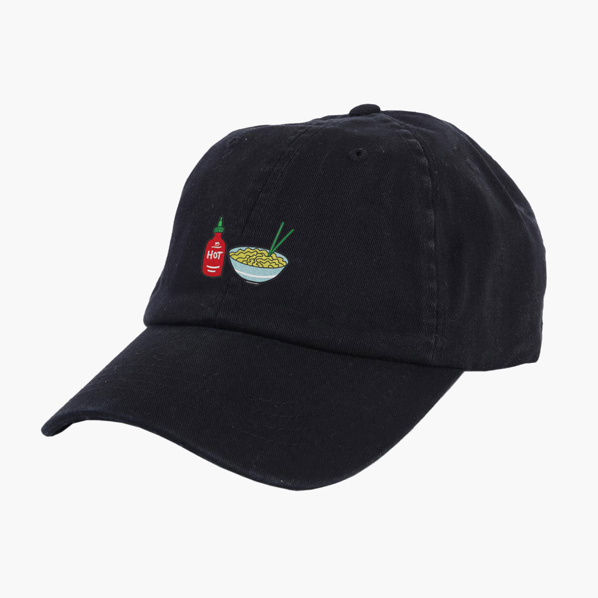 Hot Noodles Embroidered Mom Cap
