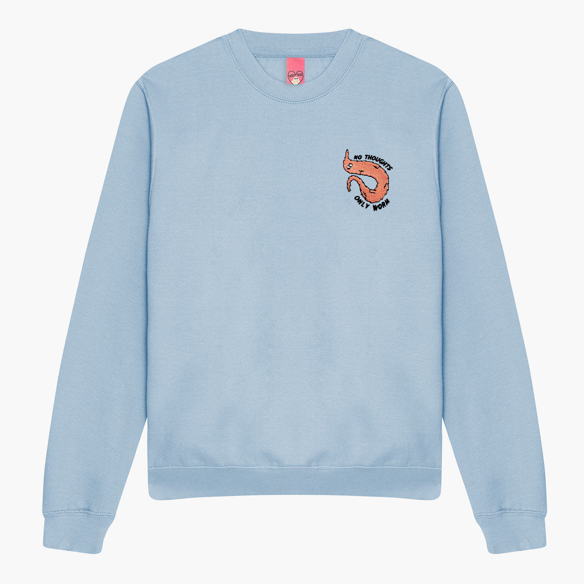 Orange Worm On A String Embroidered Sweatshirt (Unisex)