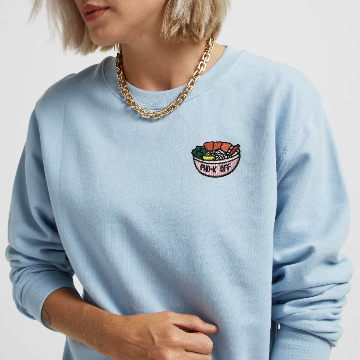 Pho-k Off Embroidered Sweatshirt (Unisex)