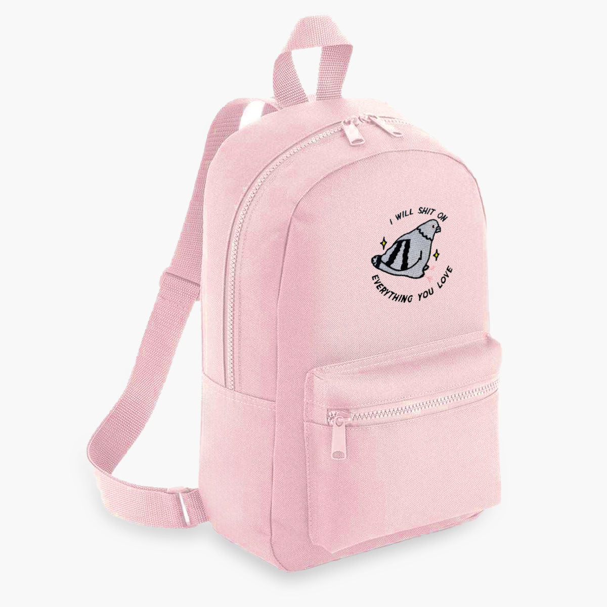 Pigeon Poo Embroidered Mini Backpack