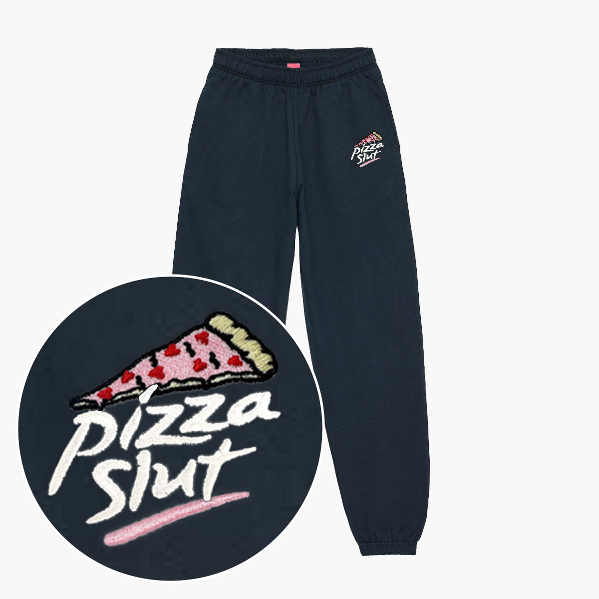 Pizza Slut Embroidered Joggers (Unisex)