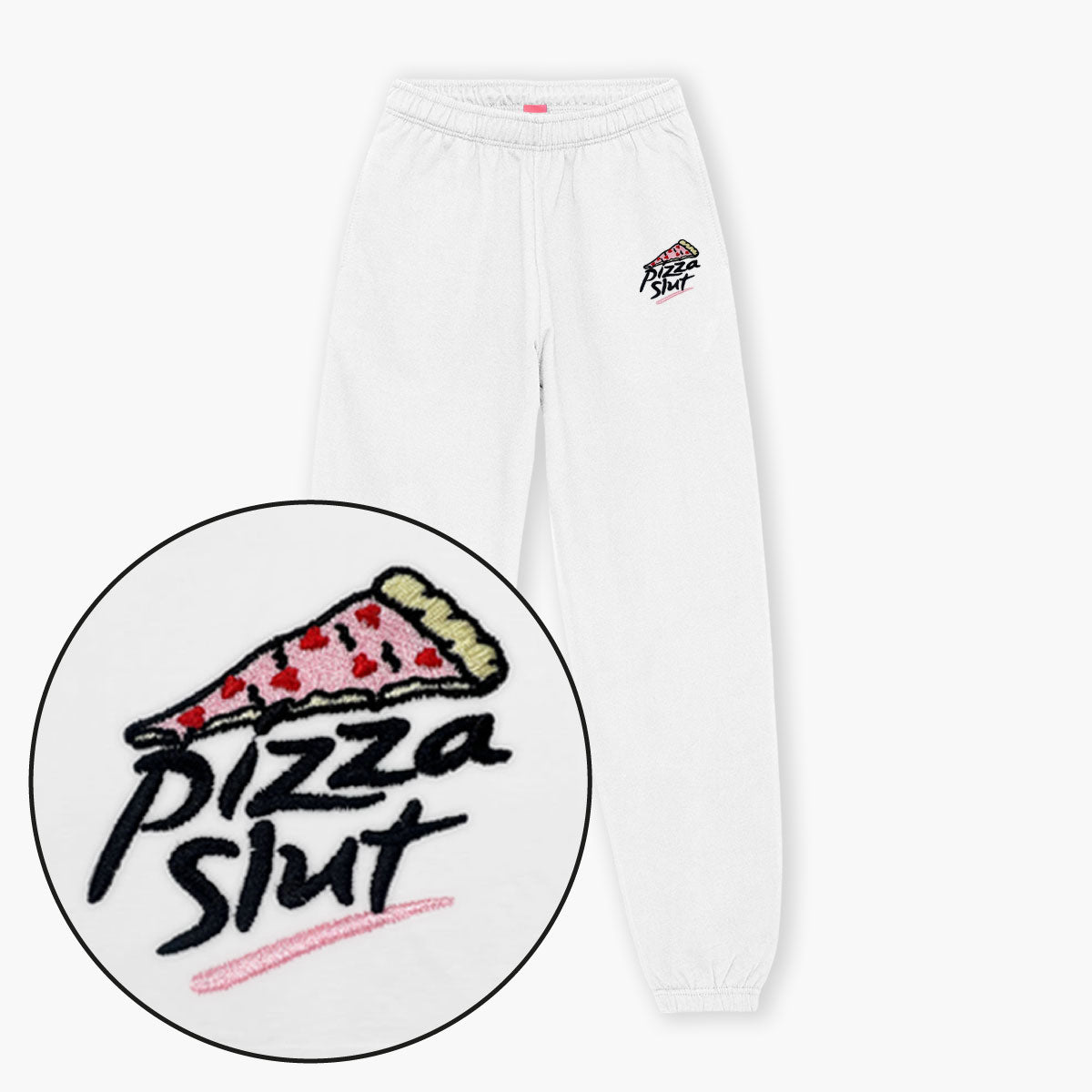 Pizza Slut Embroidered Joggers (Unisex)
