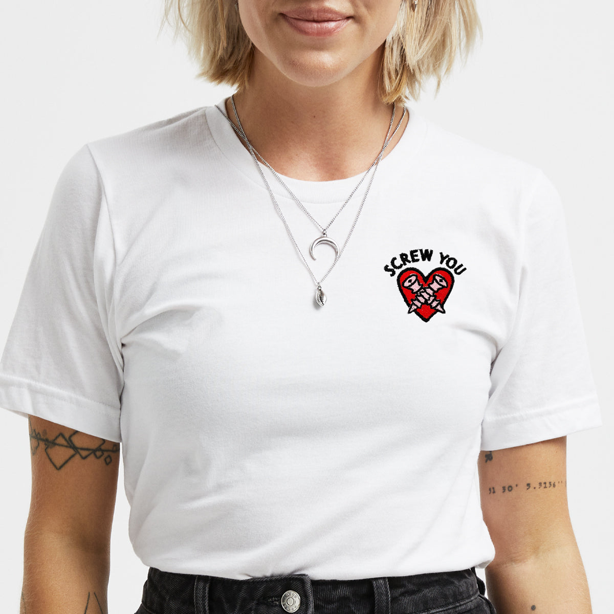 Screw You Embroidered T-Shirt (Unisex)