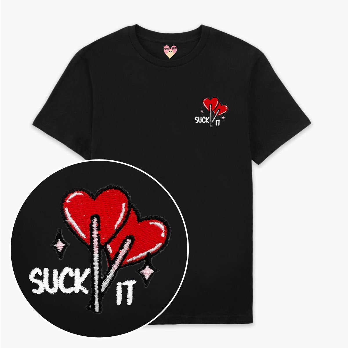 Suck It Lollipop Embroidered T-Shirt (Unisex)
