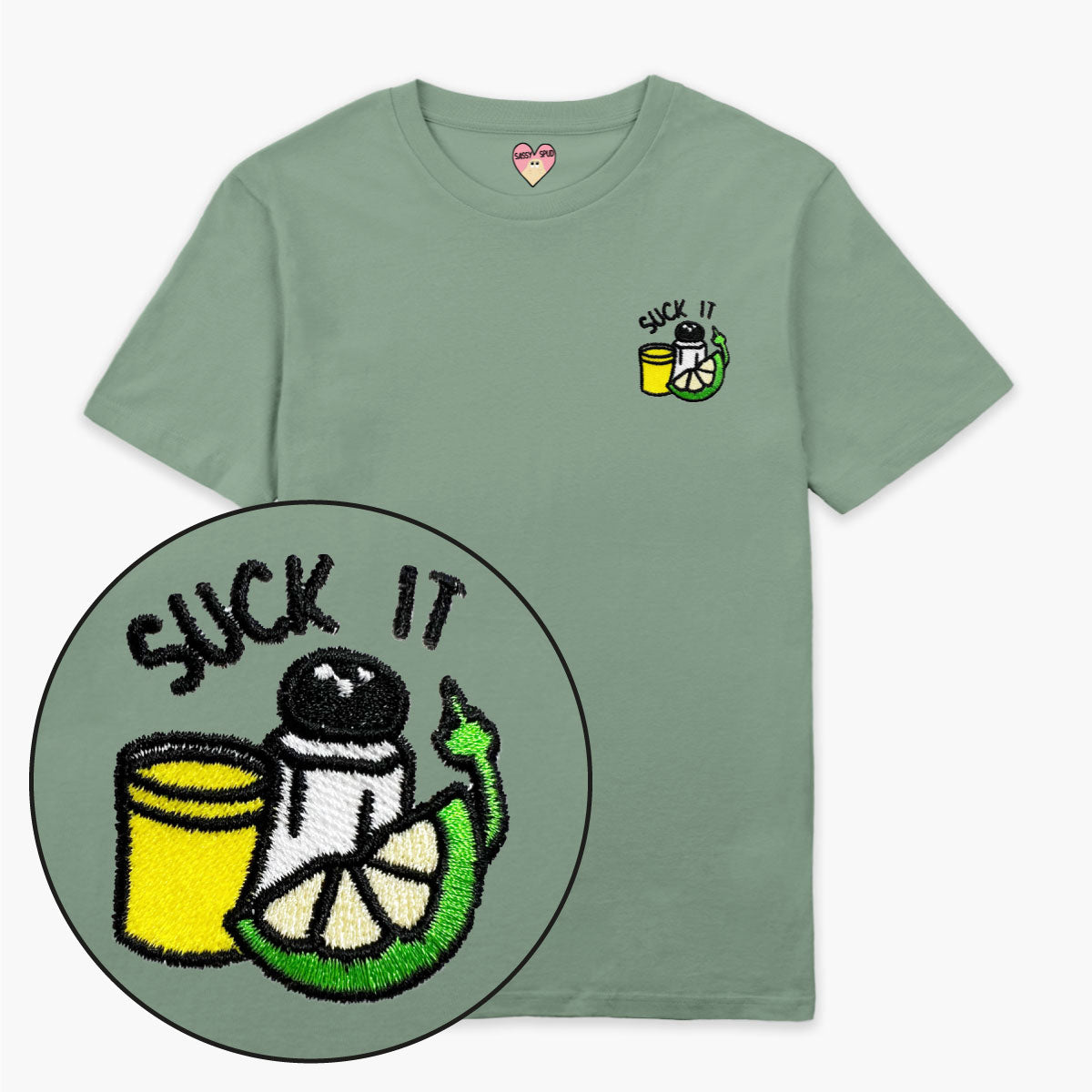 Suck It Tequila Embroidered T-Shirt (Unisex)