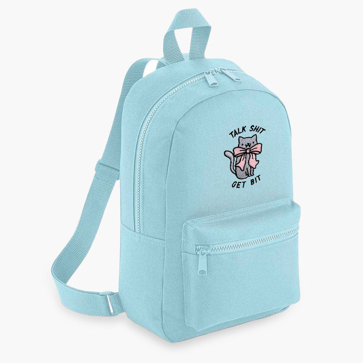 Talk Sh*t Get Bit Embroidered Mini Backpack