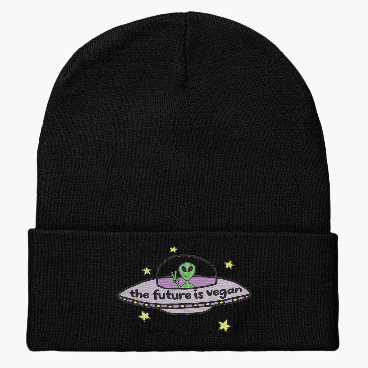 The Future Is Vegan Embroidered Beanie