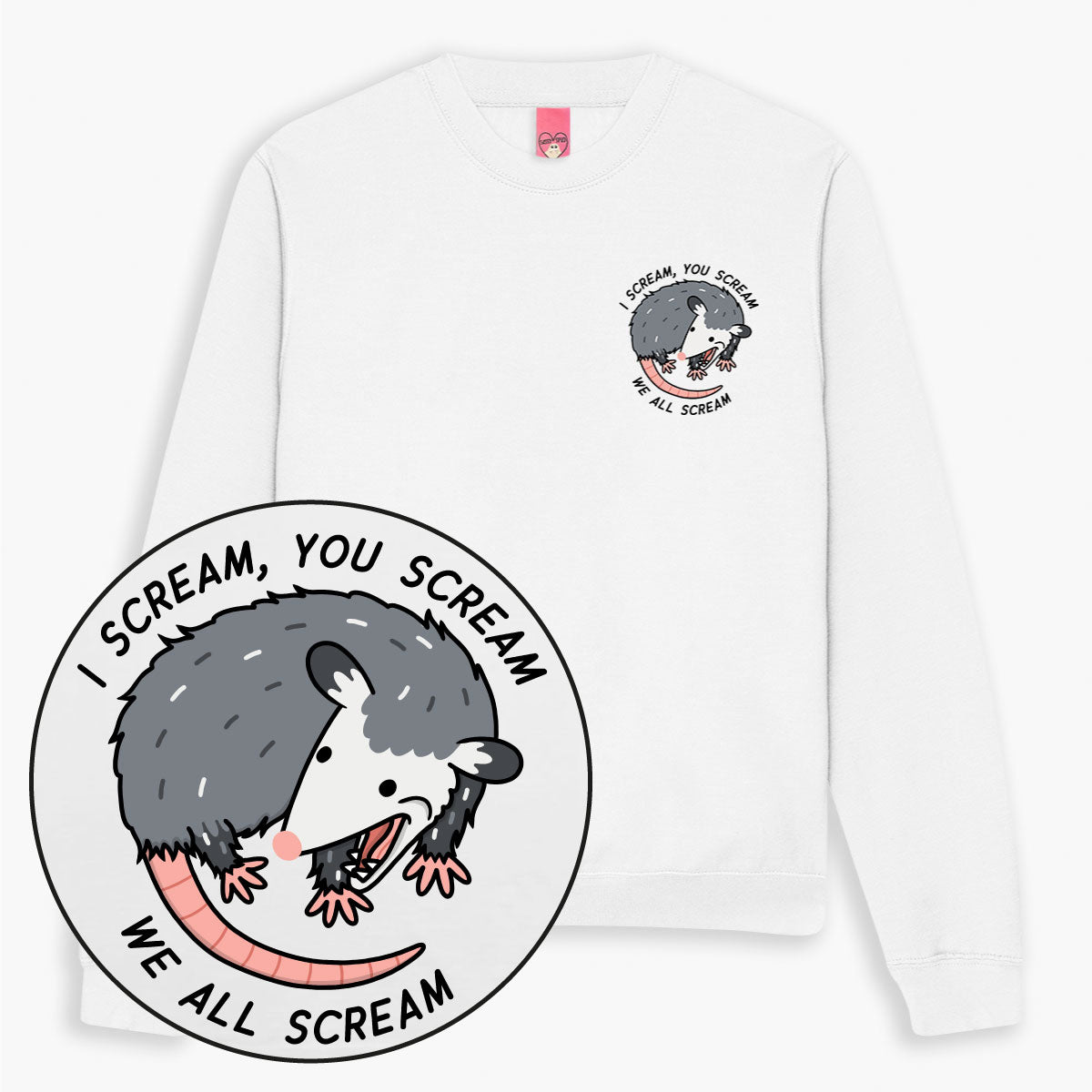 We All Scream Possum Sweatshirt (Unisex)