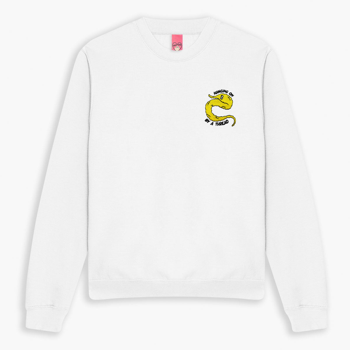 Yellow Worm On A String Embroidered Sweatshirt (Unisex)